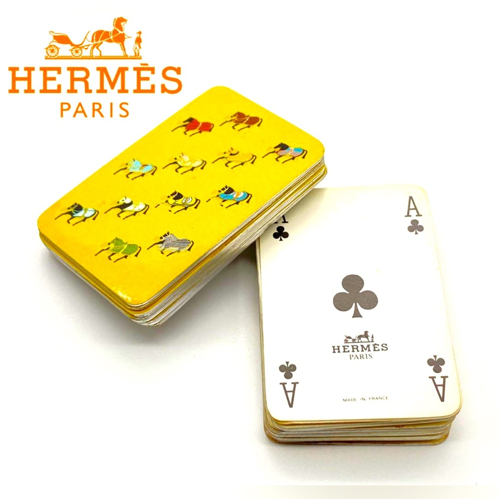 Coming soon Hermes playing cards HERMES, Hermes, Mini Trump, Yellow, Silver